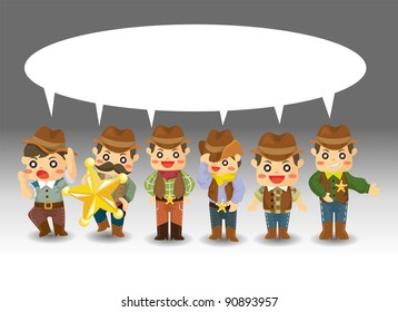 cartoon cowboy card