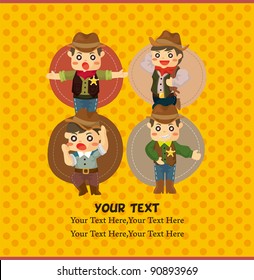 cartoon cowboy card