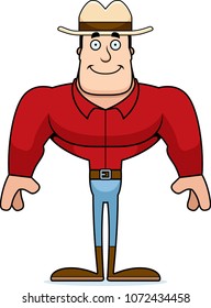 A cartoon cowboy smiling.