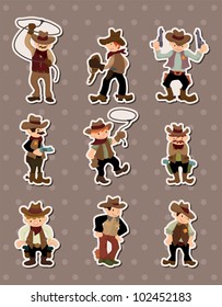 cartoon cowboy stickers