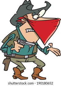 cartoon cowboy thief