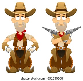 Cartoon Cowboy Wild West Stock Vector (Royalty Free) 651630508 ...