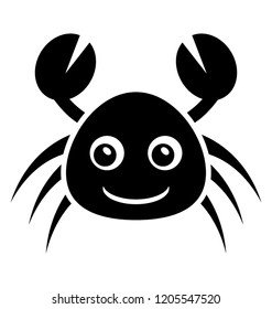 Cartoon crab icon design

