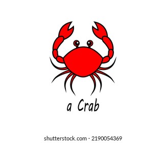 Cartoon Crab icon illustration template for many purpose. Isolated on white background
