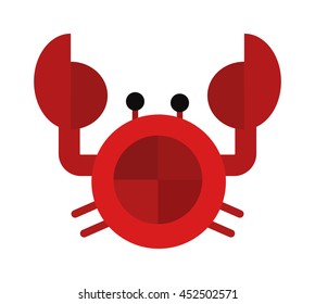 Cartoon crab vector illustration