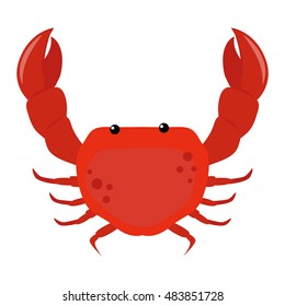 Cartoon crab vector illustration