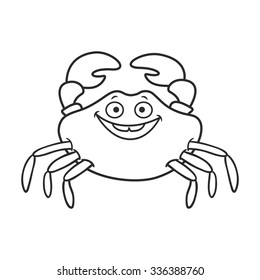 cartoon crab,vector illustration on a white background