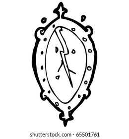 espejo de dibujos animados rajados