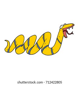 desenho animado cobra rastejando