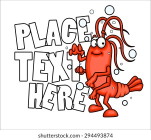 Cartoon Crayfish - Advertisement Banner