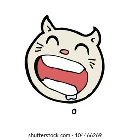 cartoon crazy cat face