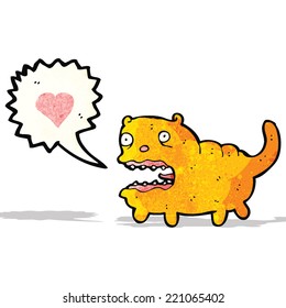 cartoon crazy cat in love