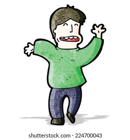 cartoon crazy dancing man