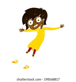 cartoon crazy excited girl