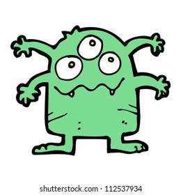 monstruo loco de dibujos animados