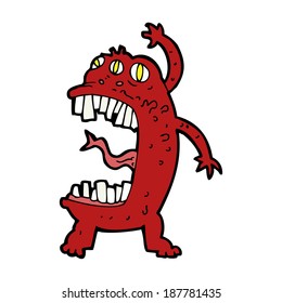 cartoon crazy monster