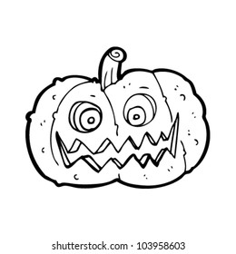 cartoon crazy pumpkin