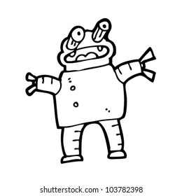 cartoon crazy robot