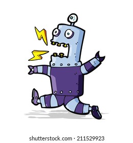 cartoon crazy robot