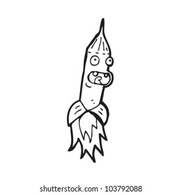 cohete loco de dibujos animados