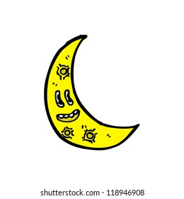 luna creciente de dibujos animados