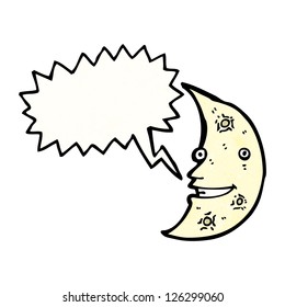cartoon crescent moon