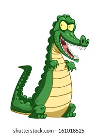 Cartoon crocodile.