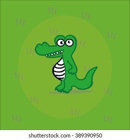 Cartoon crocodile