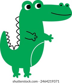 Cartoon Crocodile Animal Vector Illustration