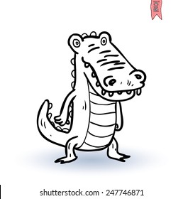 Cartoon crocodile Illustration