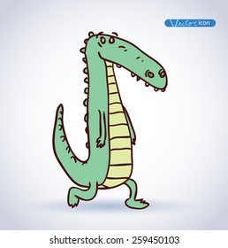 Cartoon crocodile Illustration