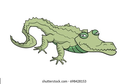 Cartoon crocodile looking at you