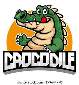 cartoon of crocodile mascot