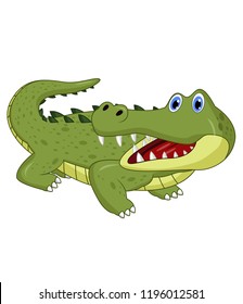Cartoon crocodile posing