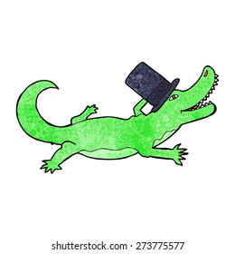 cartoon crocodile in top hat