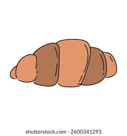 Cartoon croissant bread . vector element