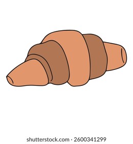 Cartoon croissant bread . vector element