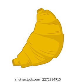 A cartoon croissant. Vector illustration isolated on white background