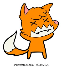 cartoon cross eyed fox