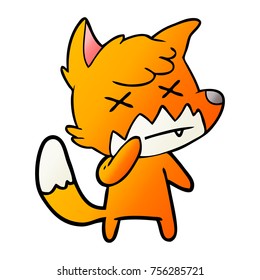 cartoon cross eyed fox