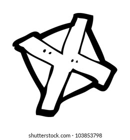 signo cruzado de dibujos animados