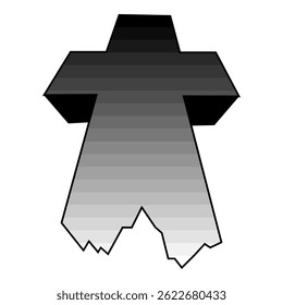 cartoon cross symbol vector illustration