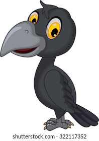 cartoon crow posing