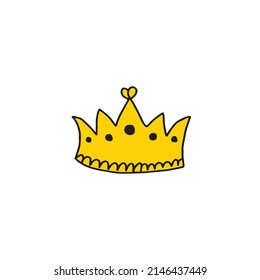 Cartoon crown icon dsign. vector illustration