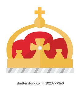 Cartoon crown on white background