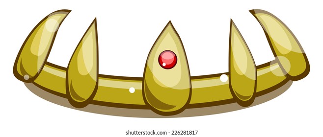 cartoon crown on white background vector