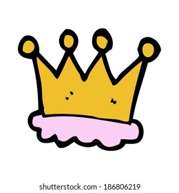 símbolo de la corona de dibujos animados