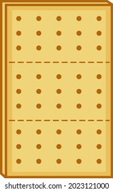 Caricatura Crunchy Cracker Biscuit. Ilustración dibujada a mano vectorial aislada en fondo transparente