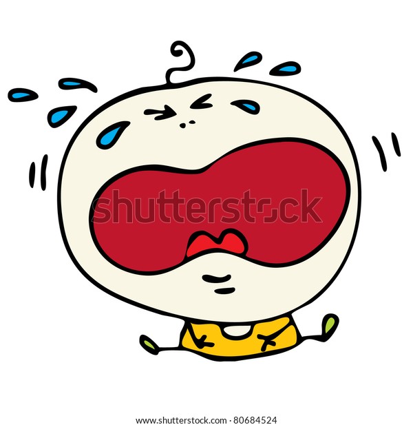 Cartoon Cry Baby Stock Vector (Royalty Free) 80684524