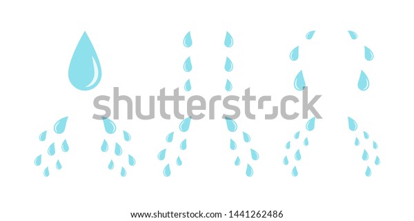 漫画の涙 白い背景に水滴または涙滴のシンボル のベクター画像素材 ロイヤリティフリー